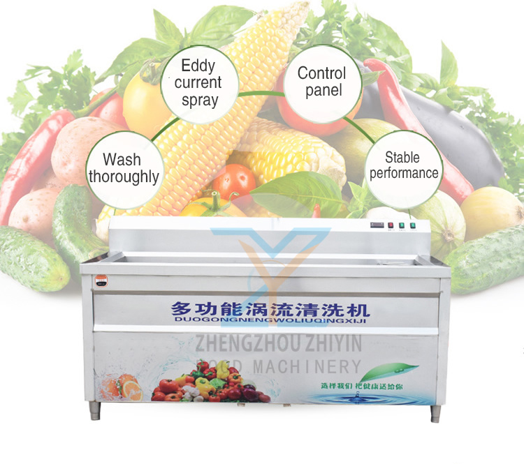 Vegetable residue cleaning machine root vegetables fruit bubble washing